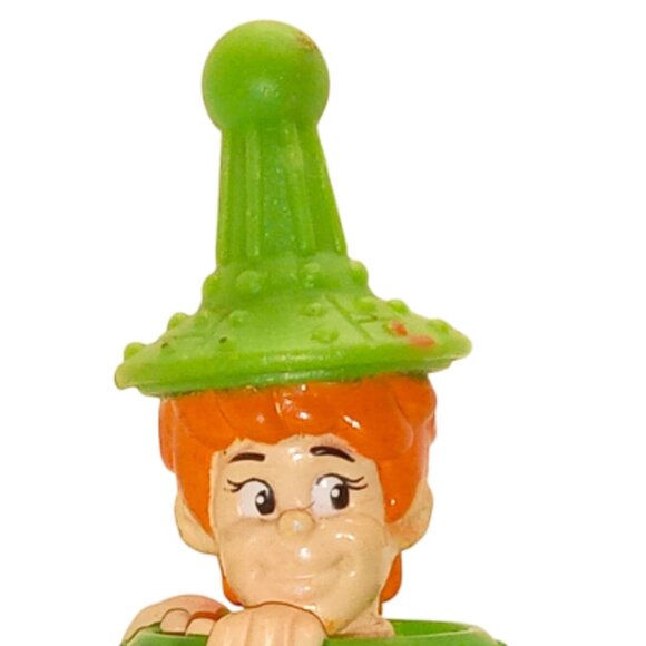 🎯 10 for $12 / Vintage Green UFO Spin Top Collectible Play Toy - Picture 3 of 8